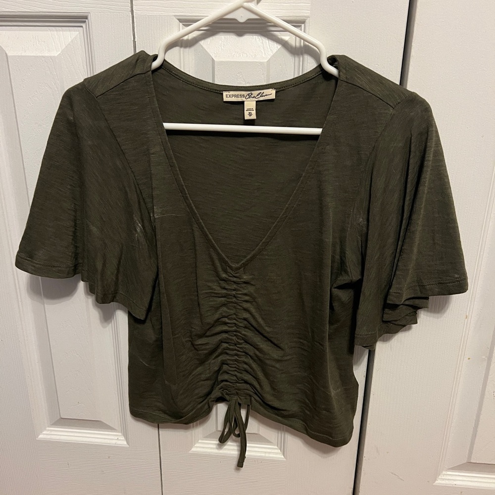 Express crop top with scrunched front